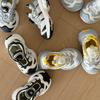 Children's Breathable Sports Shoes Boys' Fashionable Dad Shoes Girls' Rotating Button Lightweight Casual Shoes
