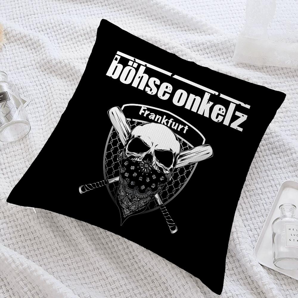 B-Bohse O-Onkelz Rock Pillow Case Sofa Decorative Home Double-sided Printing Short Plush Cushion Cover Throw Pillow Cover Gifts