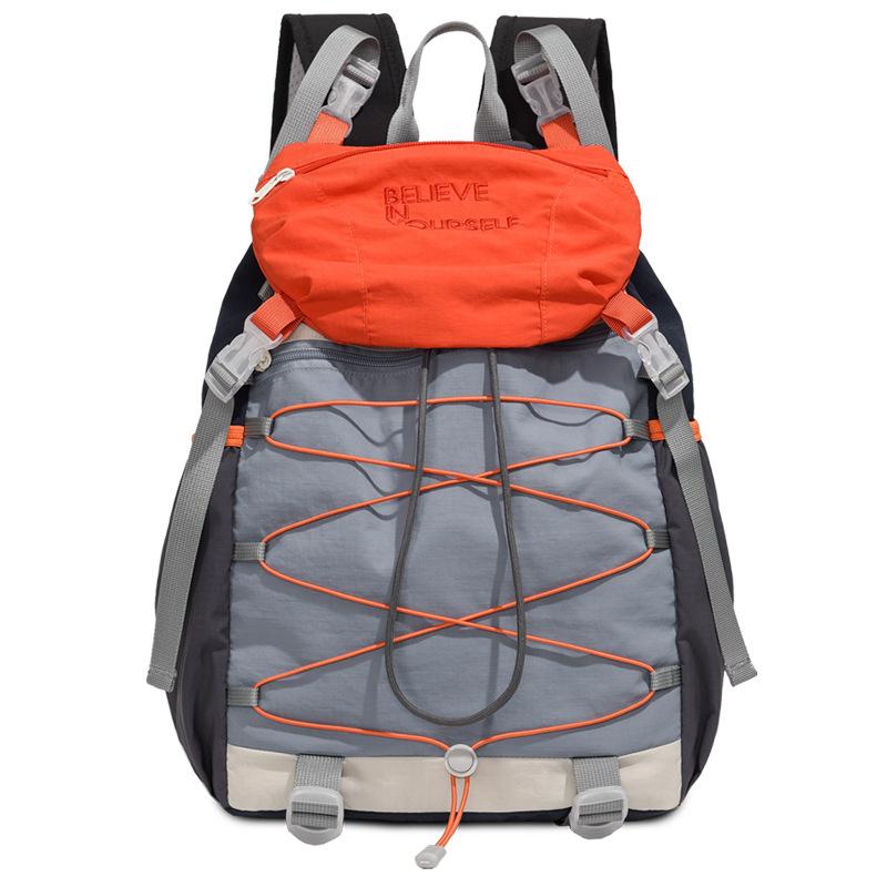 Color Block Backpack Men s And Women s Lightweight Travel Backpack Campus Student Schoolbag