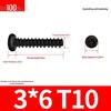Black Zinc Plated M2 Pan Head Anti-Theft Hex Screws, Flat Tail, Self-Tapping