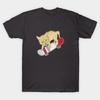 Herren Schwarzes Print T-Shirt Clarence Returns No-Cut Transferpapierdruck Baumwoll-T-Shirt