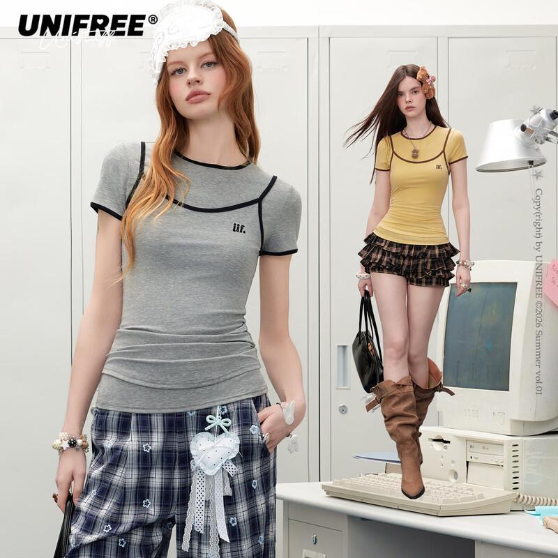 UNIFREE Women's Casual Slim Fit T-Shirt Set