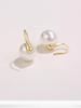 2025 Pure Silver Pearl Stud Earrings for Women - High-End Feel with Ear Drops & High Heels Ear Hooks