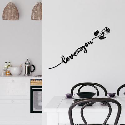 Wall Art Decor Metal Love You Wall Decor Rose Rustic Love Sign for Family Room Decor