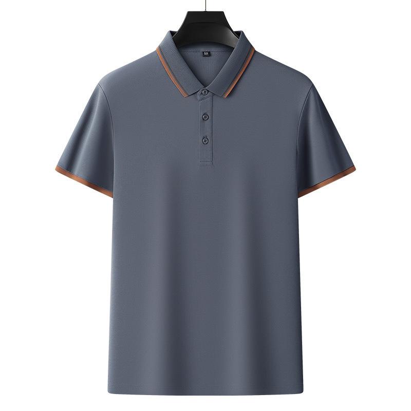 Short-sleeved POLO shirt, men's pure cotton breathable T-shirt, business casual lapel top