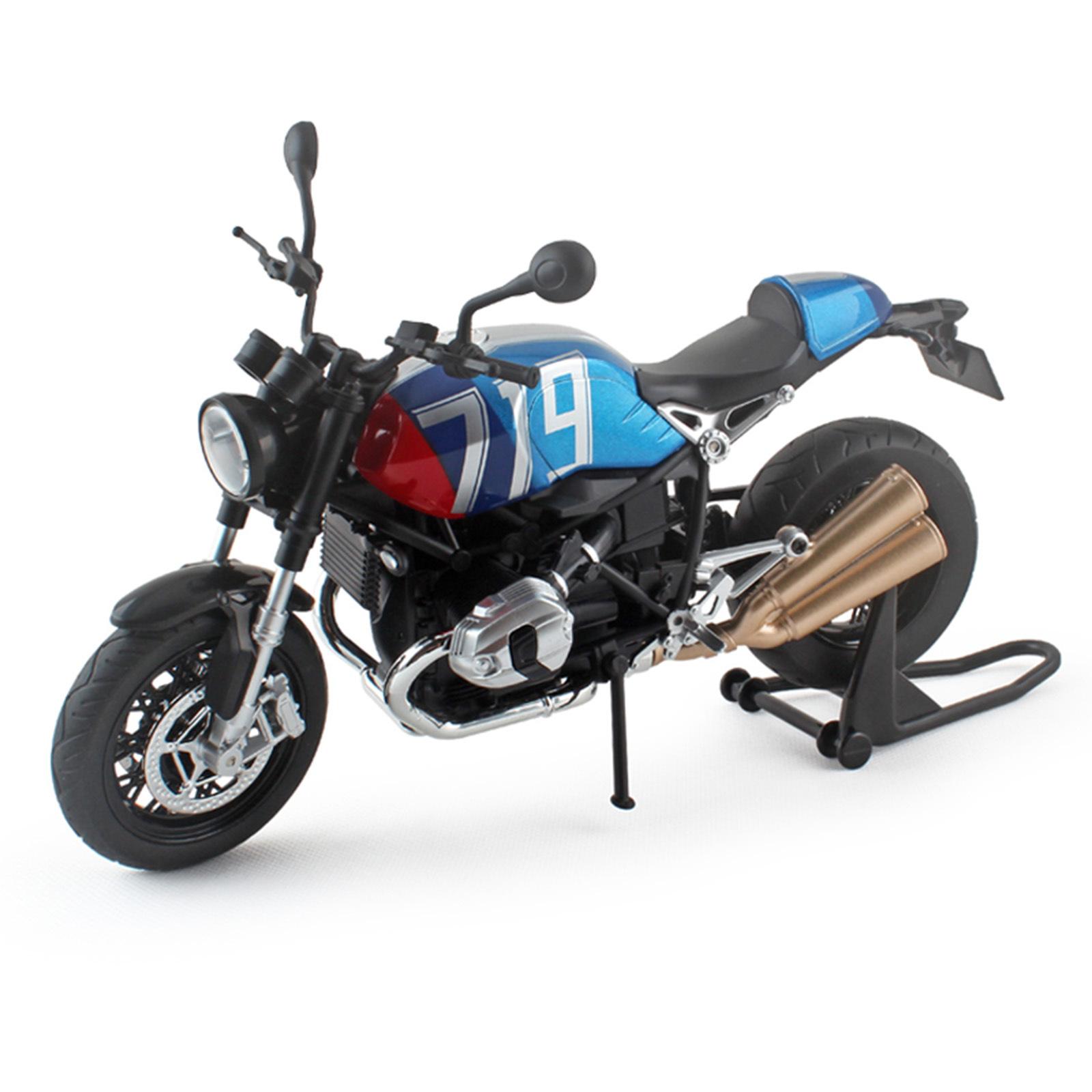 

1/9 BMW R NINE T Сплав Круиз Спорт Мотоцикл Модель Литой Металл Игрушка Классический Уличный Гоночный Мотоцикл Модель Звук Свет Детский Подарок синий