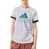 adidas Diseño con estampado de letras Transpirable Versátil Camiseta deportiva de manga corta para hombre Tops Blanco JE3201