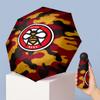 Brentford Football Pattern Printed Mini 5 Folds 8 Ribs Compact Umbrella Windproof Waterproof Lightweight Portable Folding