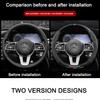 Para Capa de Volante Mercedes AMG Classe CLA GLC GLK A B C E S W212 W213 W204 W203 W123 W124 Camurça Fibra de Carbono Interior de Carro
