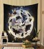 Vintage Sun Tarot Tapestry  Floral Design Mystical Elements  Unique Wall Art for Home Decor Bedroom  Occult Lover Gift
