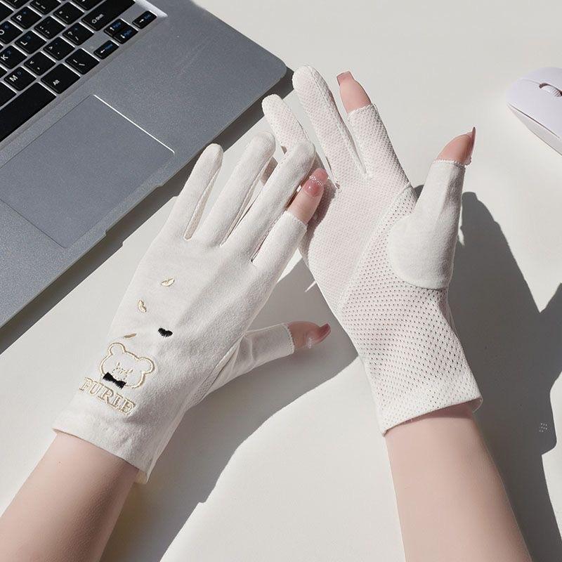 Sunscreen gloves spring and summer UV protection thin