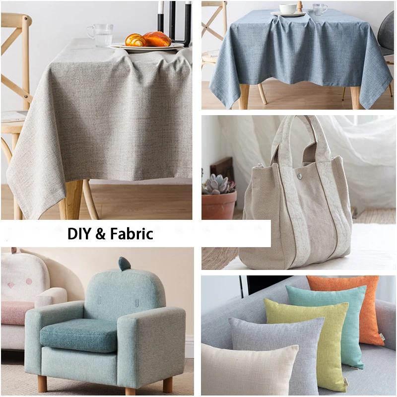 50cmX150cm Cotton Linen Thickened Solid Color Fabric Dustproof Canvas Cloth Sofa Background Cloth Linen Fabric