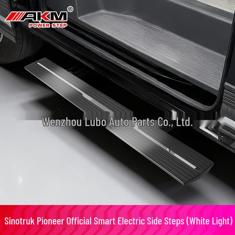 Compatible with 24+ Sinotruk Pioneer V: Single Right Door Auto-Retractable Aluminum Pedal with Welcome Lights.