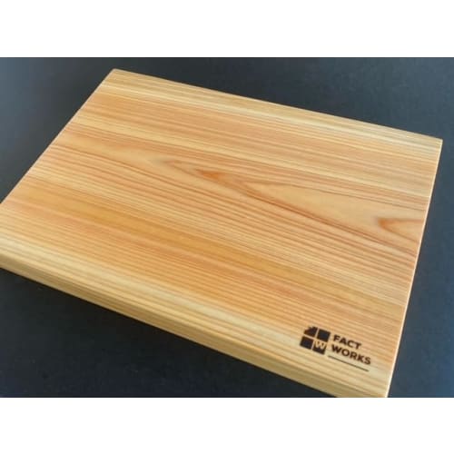 FACT WORKS Hinoki Cutting Board, 21cm x 30cm x 3cm Thick, Made from Premium Japanese Cypress (Solid Plank) [Selectable Sizes] (30cm)