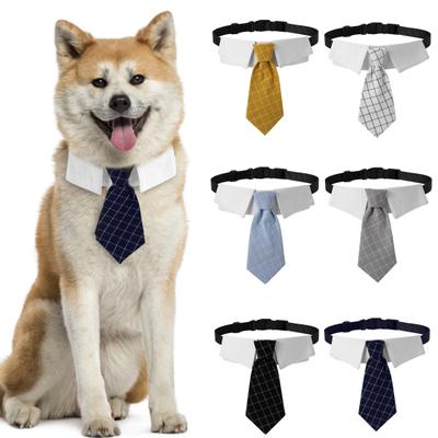 Pet Collar Super Soft Delicate Texture Polyester Dog Formal Tuxedo Bow-tie Collar Photography Prop