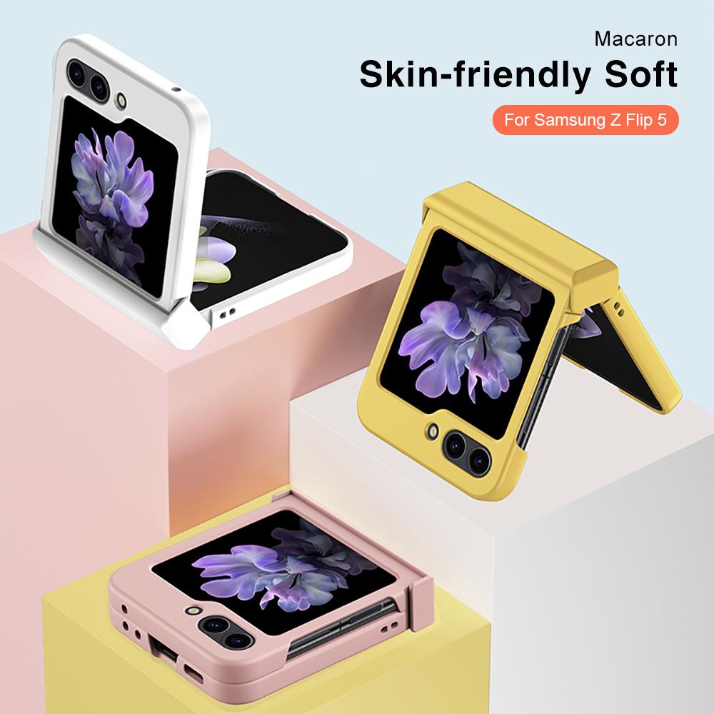 For Samsung Galaxy Z Flip 6 5 4 3 Flip5 5G  Case with Hinge Protection Hard PlasticThin Protective Flip Cases Phone Cover