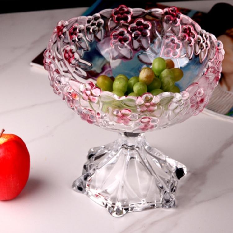 Modern High Legged Fruit Storage Organiser Tray Glass Multipurpose Candy Tray For Living Room Or Kitchen Use