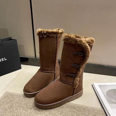 Woman Shoes Classic Ladies Inter Snow Boots Warm Leather Fur Plus Velvet Knee High Boots Winter Ankle Sneaker Botas Mujer