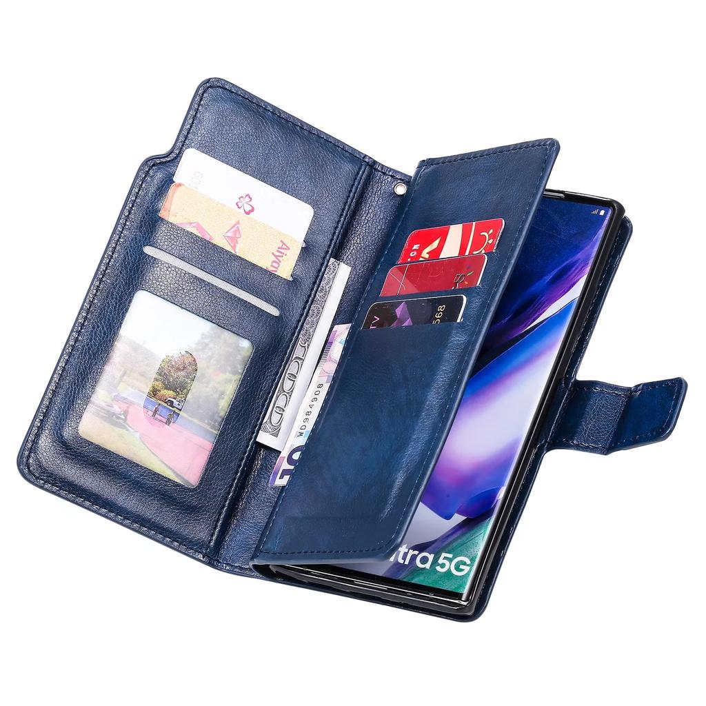 Kožené Pouzdro Pro Samsung Galaxy S24 S25 S26 Ultra S23 FE S22 S20 S21 S10 Plus Note 10 20 9 5G Flip Slot Na Karty Peněženka Kryt Na Telefon
