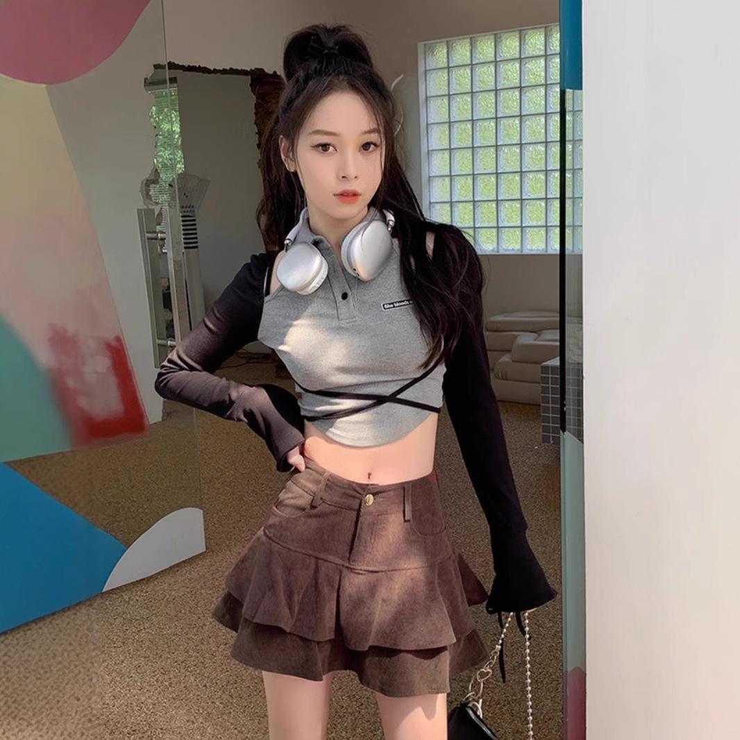

Autumn/Winter 2024 Women s High Waist Corduroy A-line Skirt - Korean Fashion Trend M