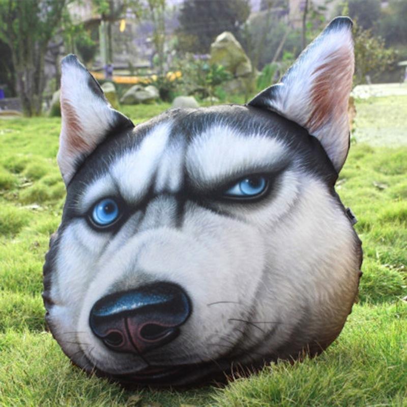 Lovely Funny Doge Plush Pillow 3D Simulation Shiba Inu Cushion Dog Head Pillow