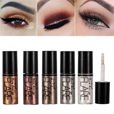 Kovové lesklé oční stíny Třpytivé tekuté oční linky Make-up Tužky na oči Vodotěsné paletky očních stínů s pigmentem