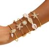Bohemian Vacation Bracelet Set Women's Summer Beach Dopamine Starfish Shell Contrasting Color Rice Bead Bracelet