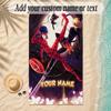 Strandtuch Miraculous Ladybug Benutzerdefinierter Name Text Personalisierbares Weiches Handtuch für Strand Pool Innen Hausdekoration Geschenk