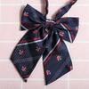 Jk Japanese Plaid Korean Version Of Collar Flower Graduate Female Collar Flower College Wind Streamer Jk Bow Shirt Accessories Sailor Suit