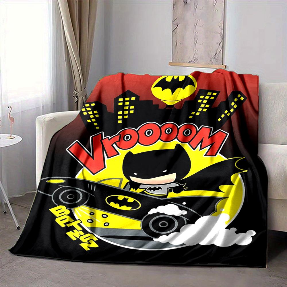 

1pc Batman Flannel Throw Blanket Lightweight Soft Warm All Season Blanket for Sofa, Bed, Travel, Camping L1024158 80x120cm