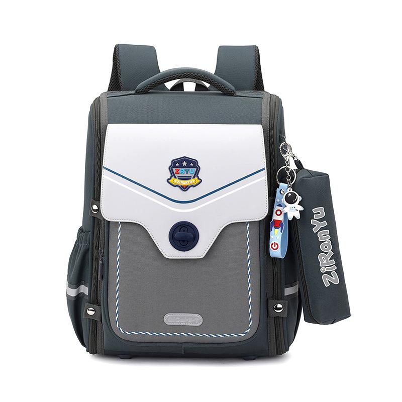 

New British Style Spine Protection Backpack for Boys, Girls, Children, and Elementary School Students in Grades 1 To 6 To Reduce The Burden