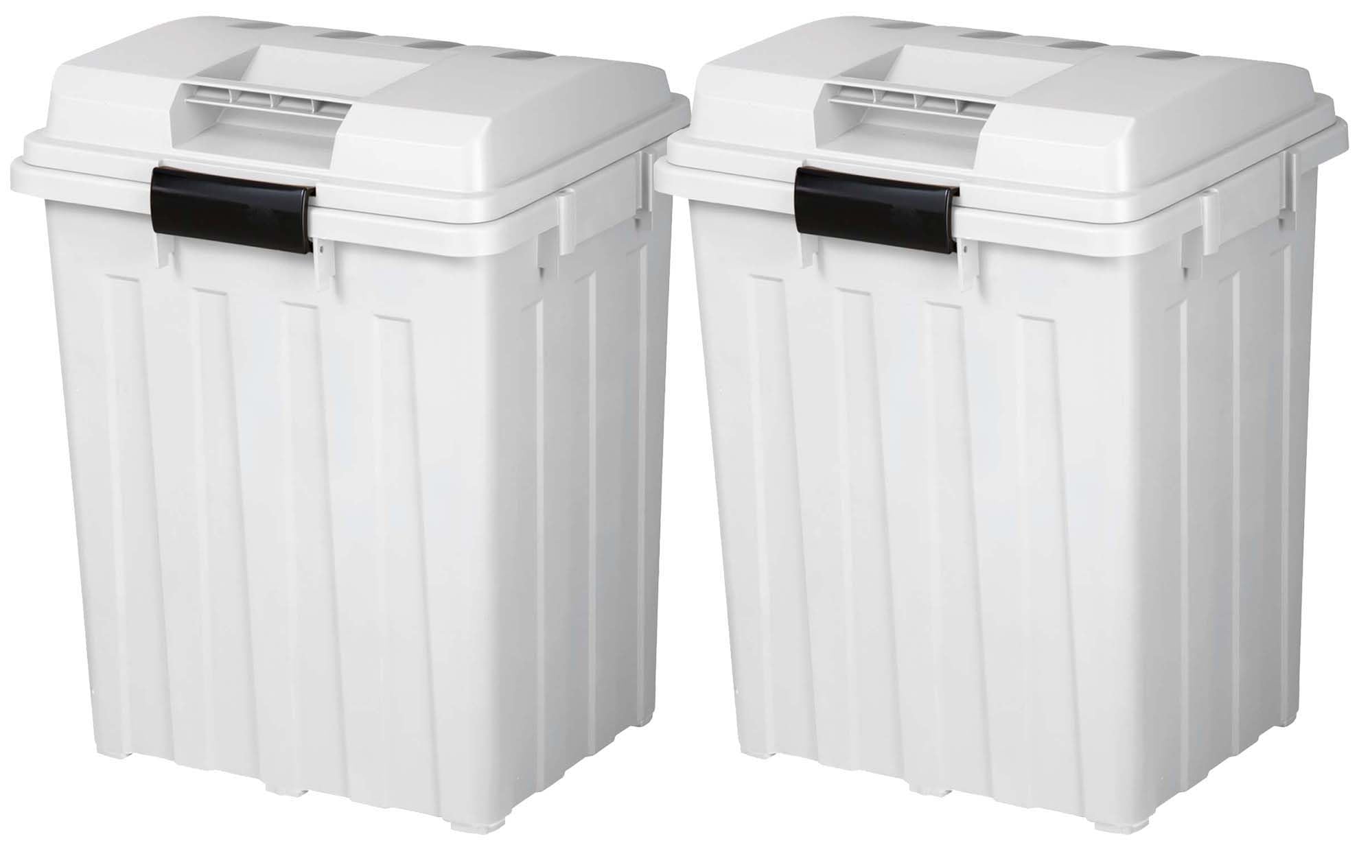 

Shinki Synthetic Dragonfly Trash Can Connectable with Handle and Lid Separation 70 Liters White Gray Set of 2 Width 49 x Depth x Height 62 cm Durable