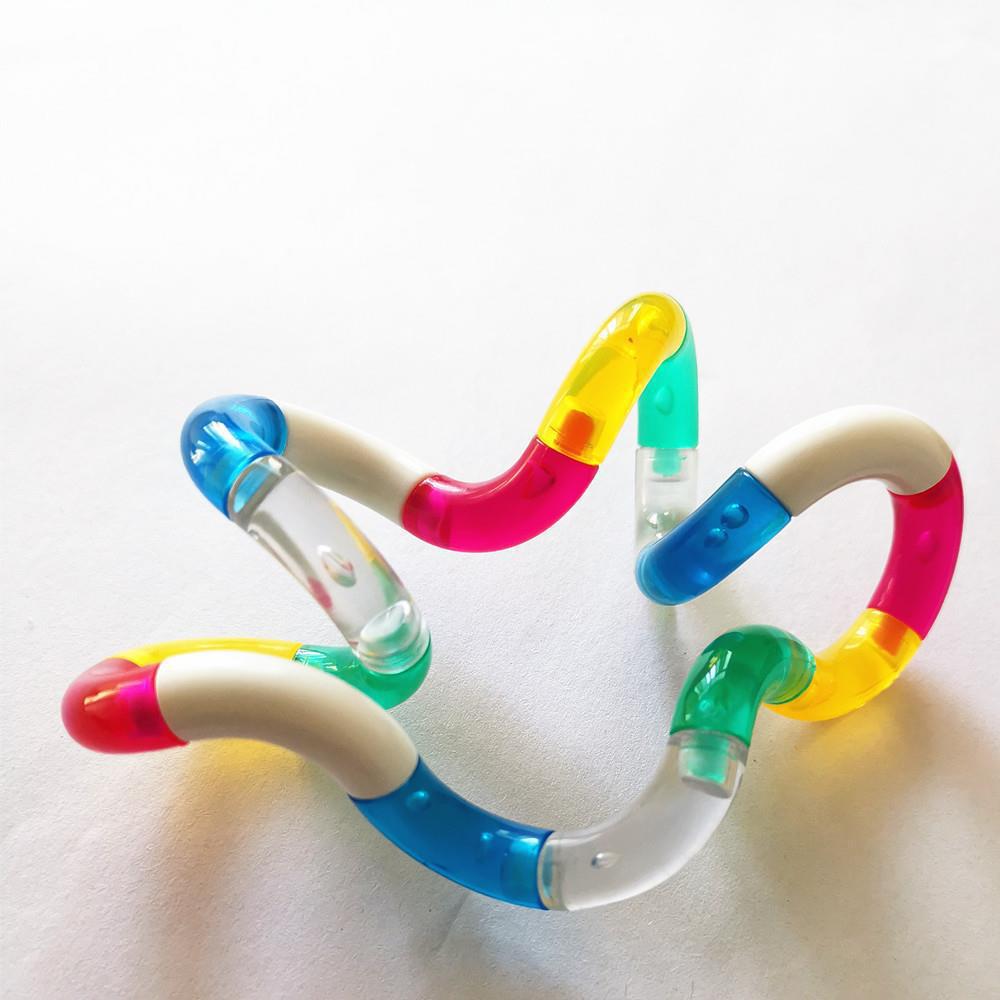Seven-color Twisty Toy: Stress-relief, Finger Exercise, Relaxation, and Concentration Tool for Kids and Babies.