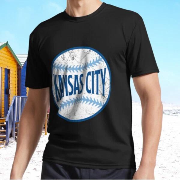 

New Kansas City Retro Baseball Active T-Shirt Funny Size S - 5XL L