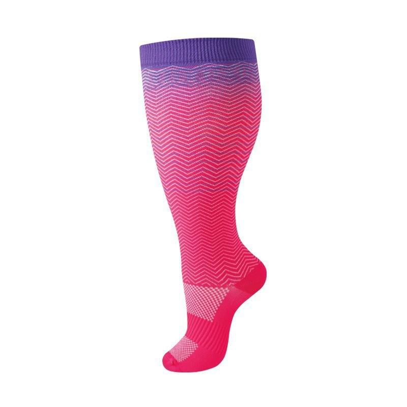 Cross-Border Plus Size Compression Sport Socks - High Elasticity for Obesity