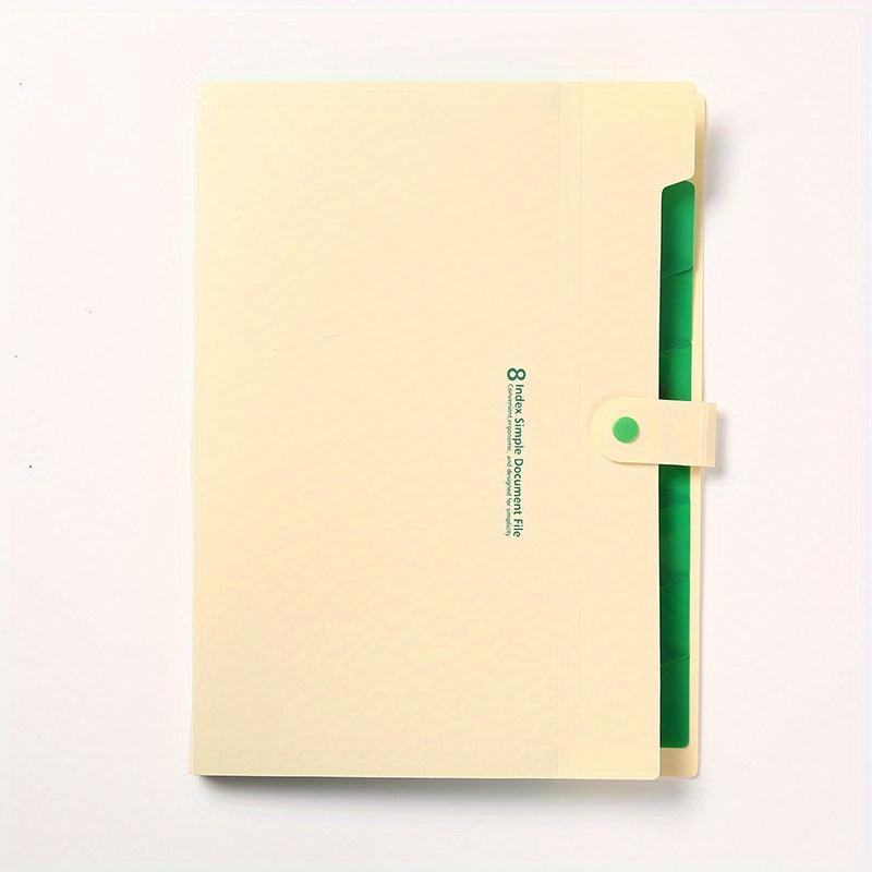 1PC Organ Folder, 8-in Folder, Pp Material Large Capacity File Bag, Very Suitable for Home, Office, Classroom and So On