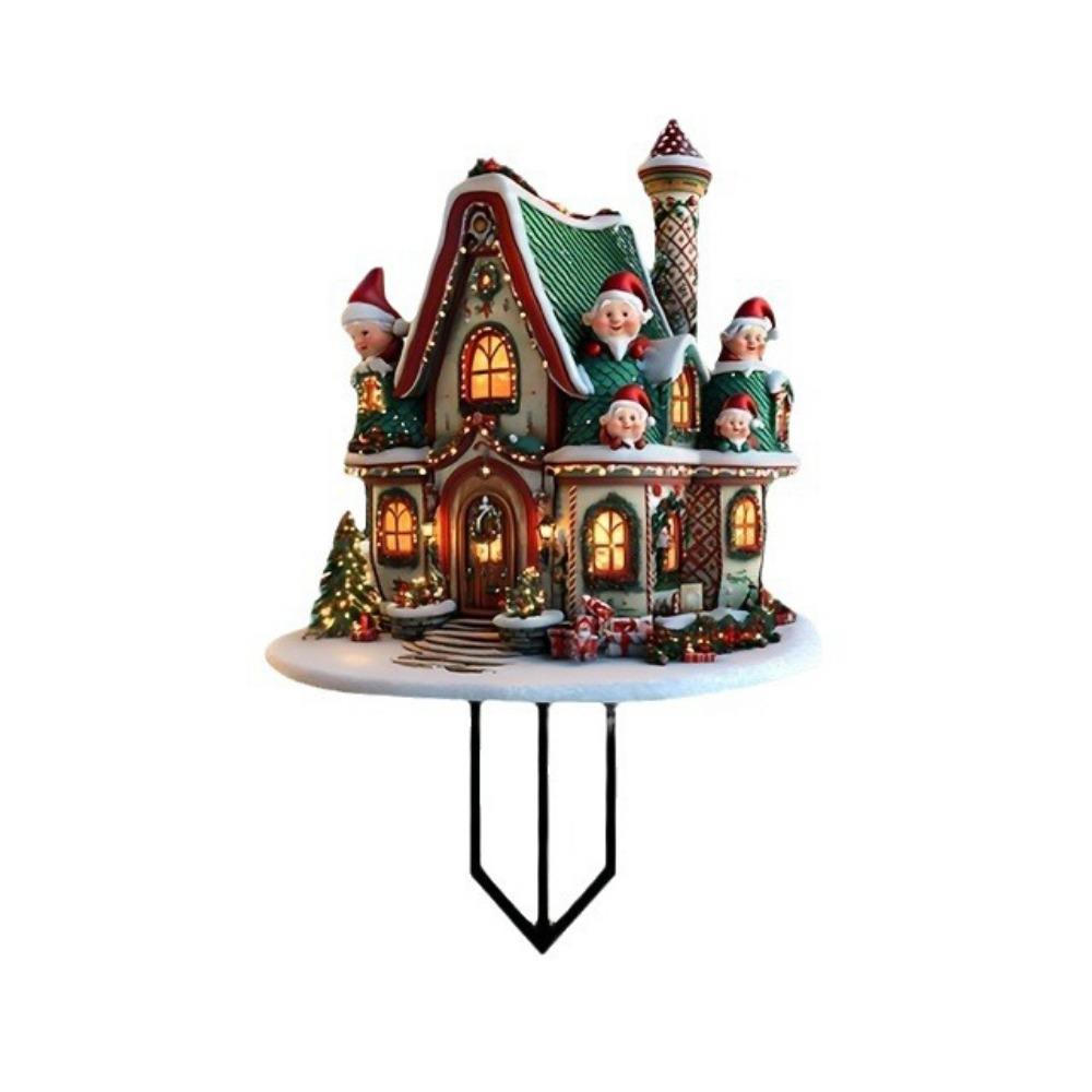 

Водонепроницаемые Рождественские Акриловые Садовые Таблички 2D Садовая Вставка Патио Газон Style F