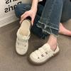 Two Wear Hollowed-out Bag Head Sandals, Summer New Hole-hole Casual Roman Shoes, Thick-soled Half-slippers, Outer Wear