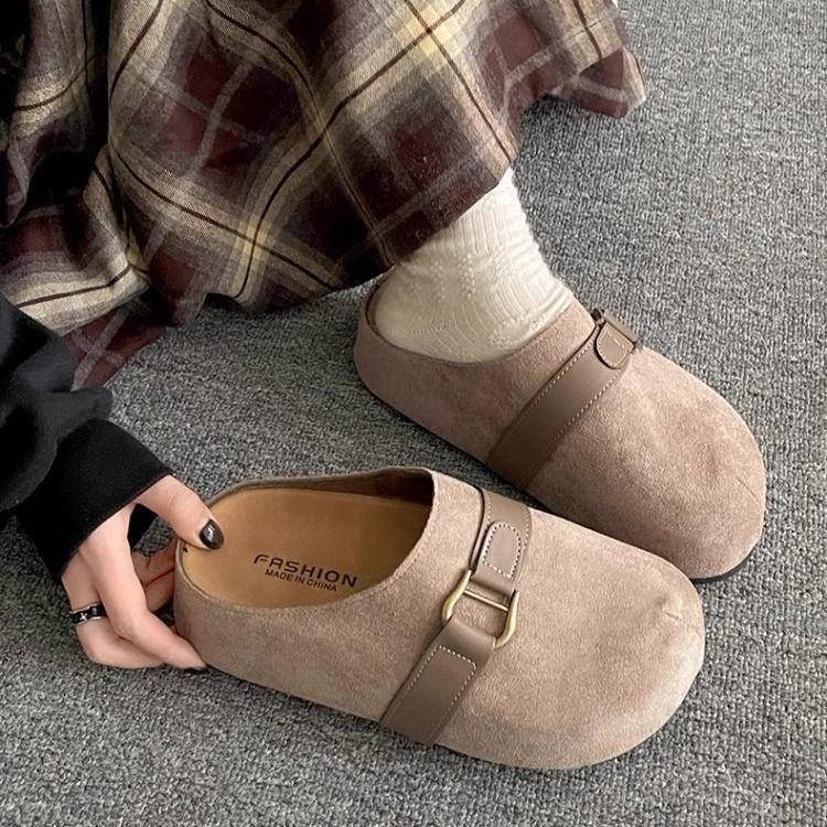 2025 popular niche design heightening versatile slippers women's casual thick-soled fashion foreign style one-pedal women's shoes