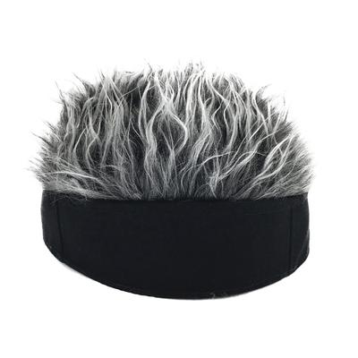 Men Retro Short Wig Headband Hip Hop Hooligan Cap Beanie Cosplay Fake Hair Hat