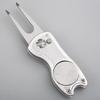 Folding Golf Green Repair Tool with Marker - Aluminum Handle