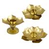 Unique Lotus Flower Tealight Holder Rust-proof Desktop Candle Cup  Restaurant
