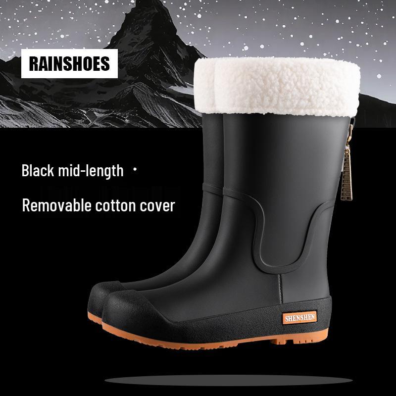 Korean Style Women's Fashion Waterproof Rain Boots - High Anti-Slip, Long Tube Outdoor Rubber Shoes