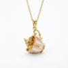 Cat Puppy Rabbit Fox Cup Gold Pendant Necklace Teacup Rabbit Shape Sweet Electroplating