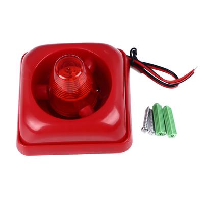 Allarme Sonoro Luminoso Industriale 115DB Ultra Forte Luci Rosse Lampeggianti Sirena Stroboscopica Antincendio