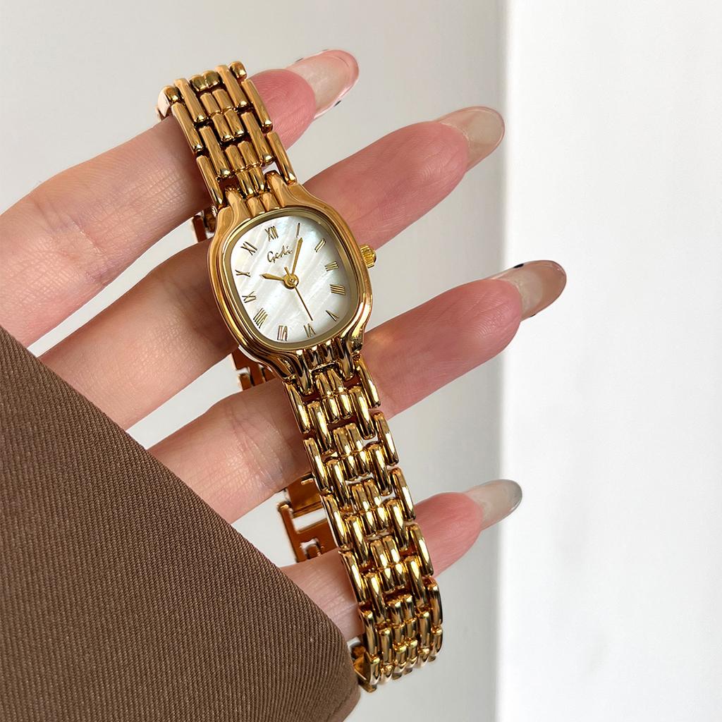 Light Luxury Fritillary Watch Women'S Small Sugar Cube Watch High-End Bracelet Watch Exquisite Fashion Waterproof Quartz Watch