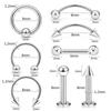 8-teiliges Piercing-Set aus Edelstahl: Lippenstecker, Augenbrauenstecker, Ohrstecker, Nasenring, Lippenringschmuck