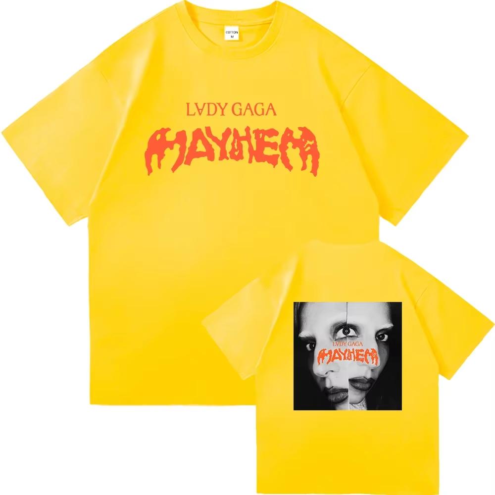 Lady Gaga Mayhem 2025 New‑Album Graphic Print Unisex Vintage Harajuku‑Style High‑Quality Fan Fashion Women And Men T-Shirt