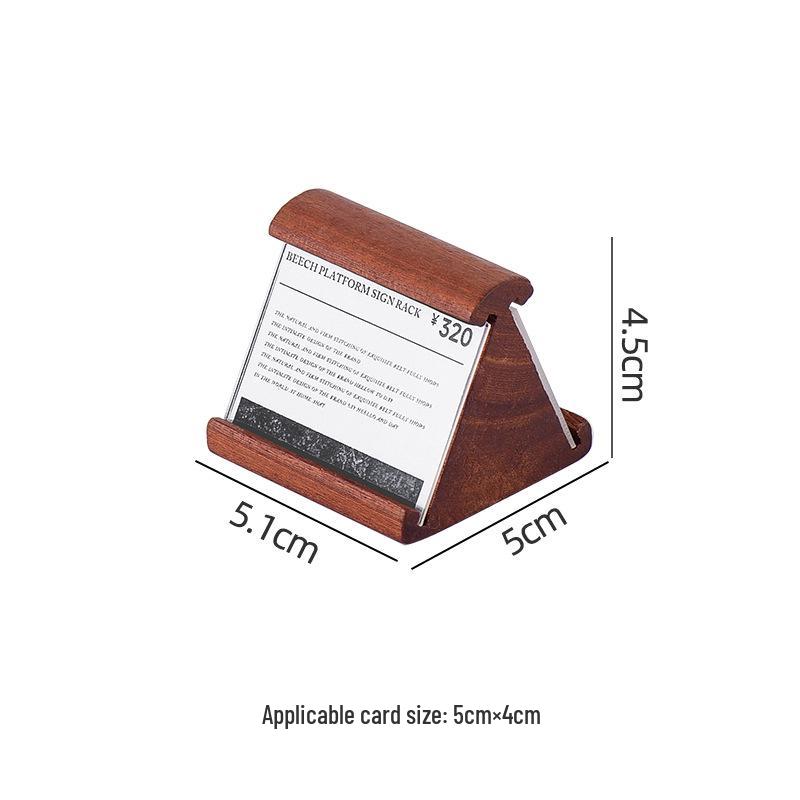 A-Frame Sapele Solid Wood Price Tag Holder