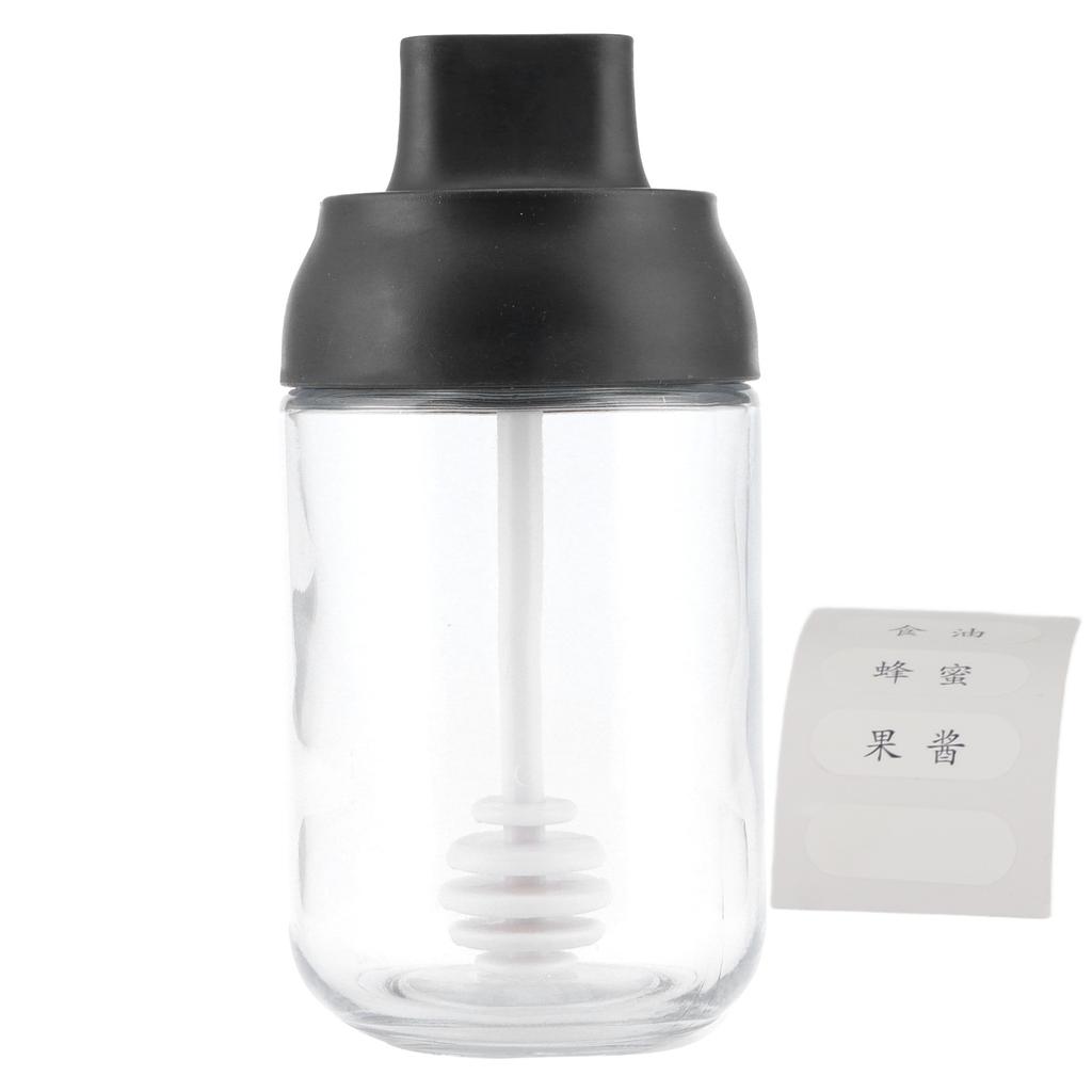 Uzavíratelná skleněná skladovací nádoba Originalita Nádoba na med se lžičkou a víčkem pro domácí kuchyňské použití 250ml